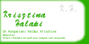 krisztina halapi business card